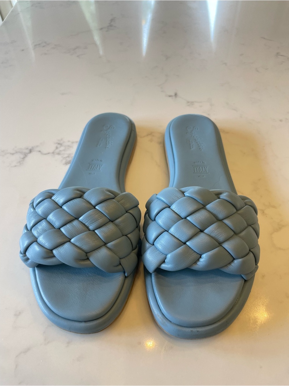 Seychelles Bellissima Puffy Woven Slide Sandals